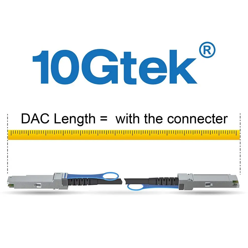 10Gtek 40G QSFP+ DAC Cable for Cisco QSFP-H40G-CU50CM, 0.5m/1.6ft | 40Gb/s Passive Copper Twinax - view 6