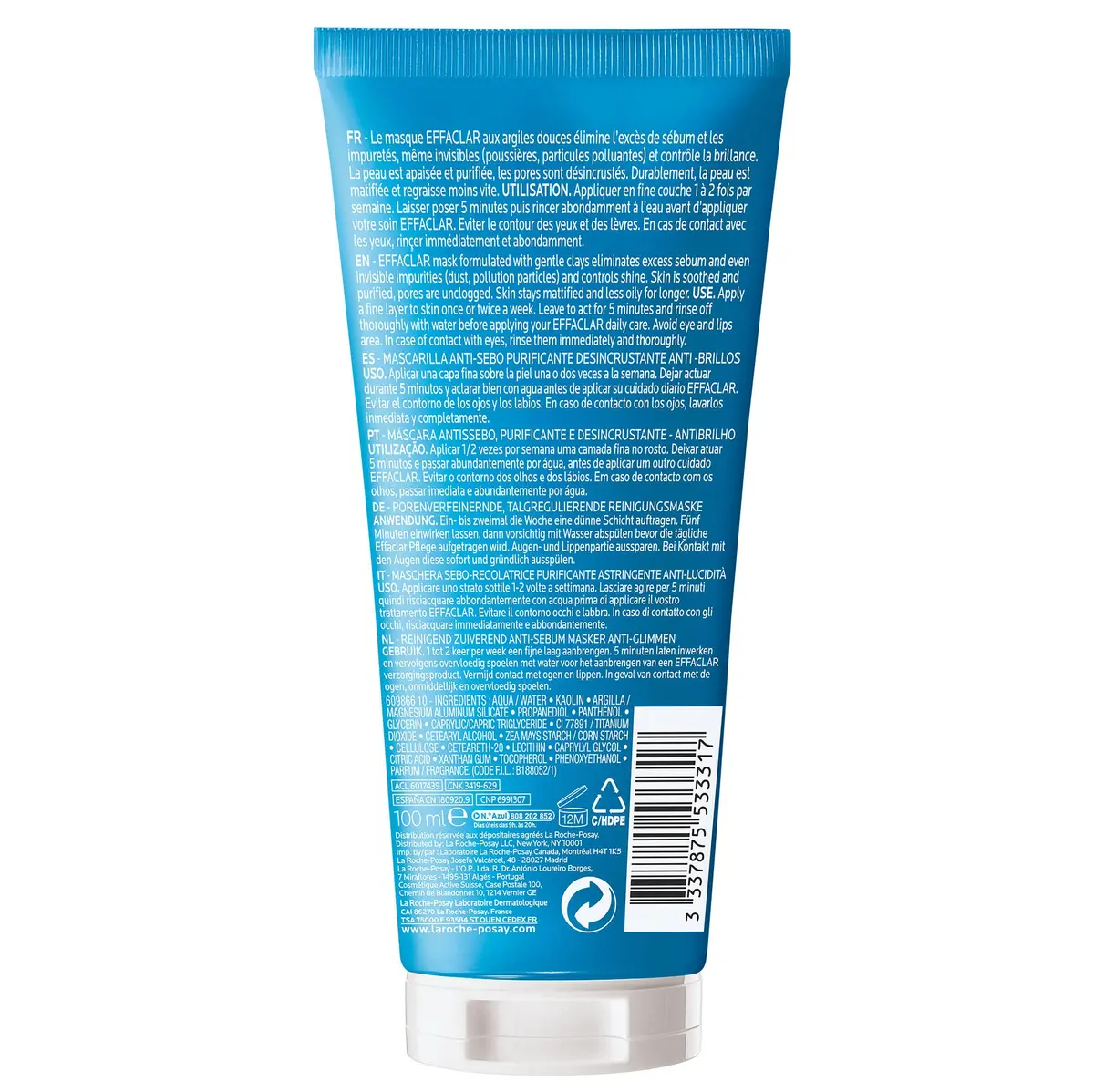 La Roche-Posay Effaclar Clay Face Mask for Oily Skin 3.4oz | Purifying & Mattifying - view 7