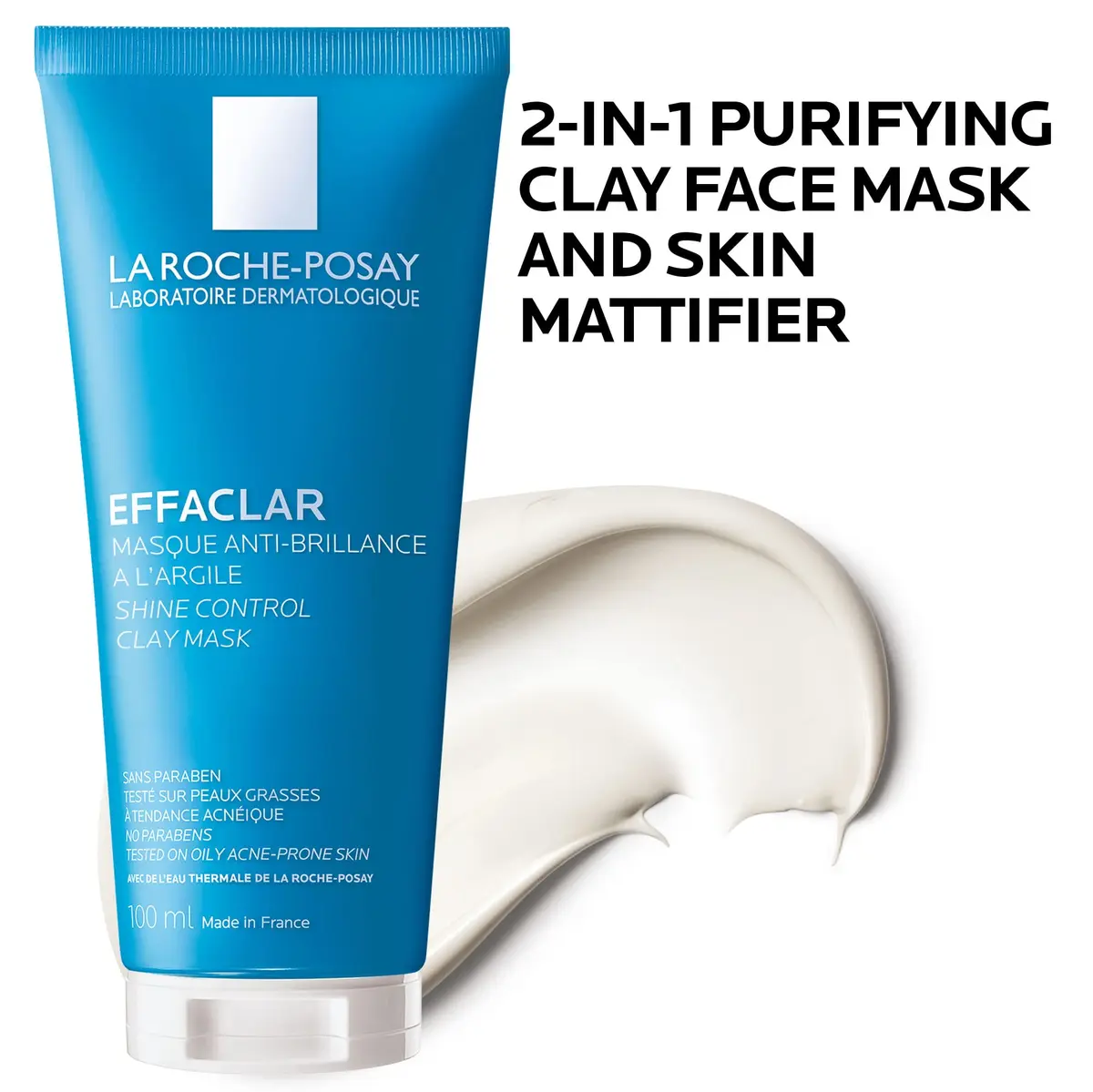 La Roche-Posay Effaclar Clay Face Mask for Oily Skin 3.4oz | Purifying & Mattifying - view 2
