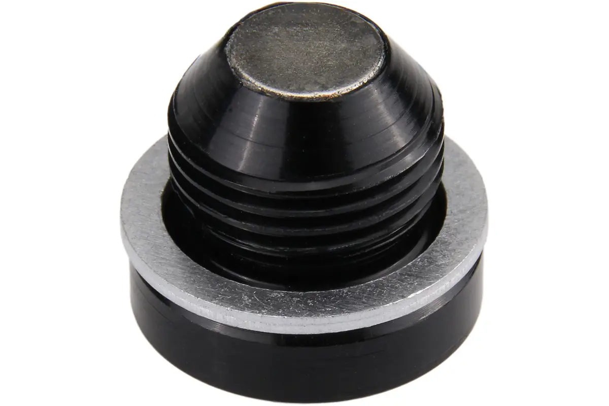 URO Parts Oil Drain Plug 18 x 1.5mm | Hard Anodized Aluminum with Magnet, OE Dimensions - main product image