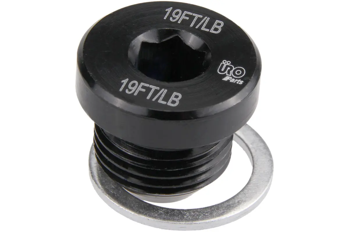 URO Parts Oil Drain Plug 18 x 1.5mm | Hard Anodized Aluminum with Magnet, OE Dimensions - view 3