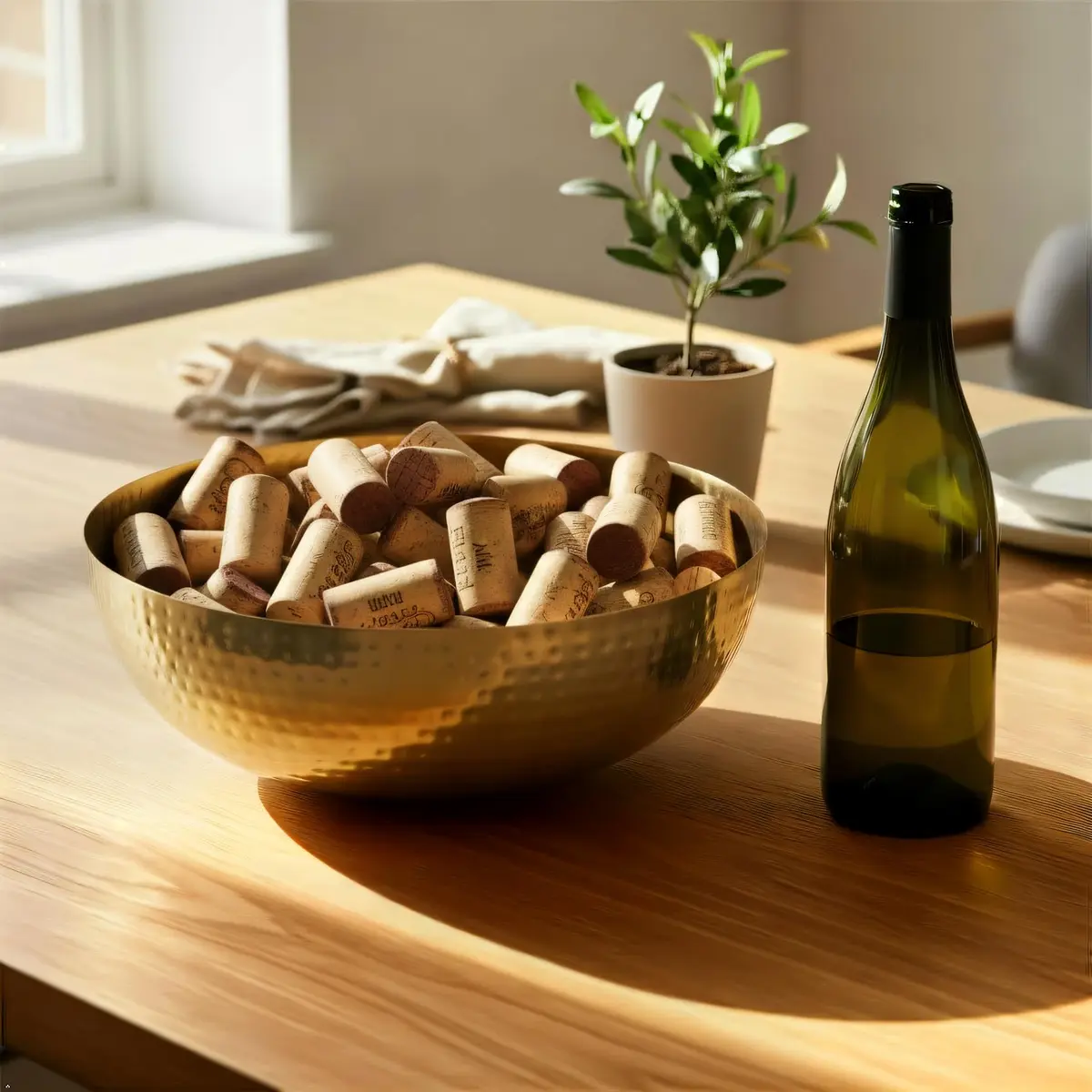 Creative Co-Op Hammered Metal Bowl, Gold Finish, 35.5cm (14 inch) | Decorative Home Accent - view 3