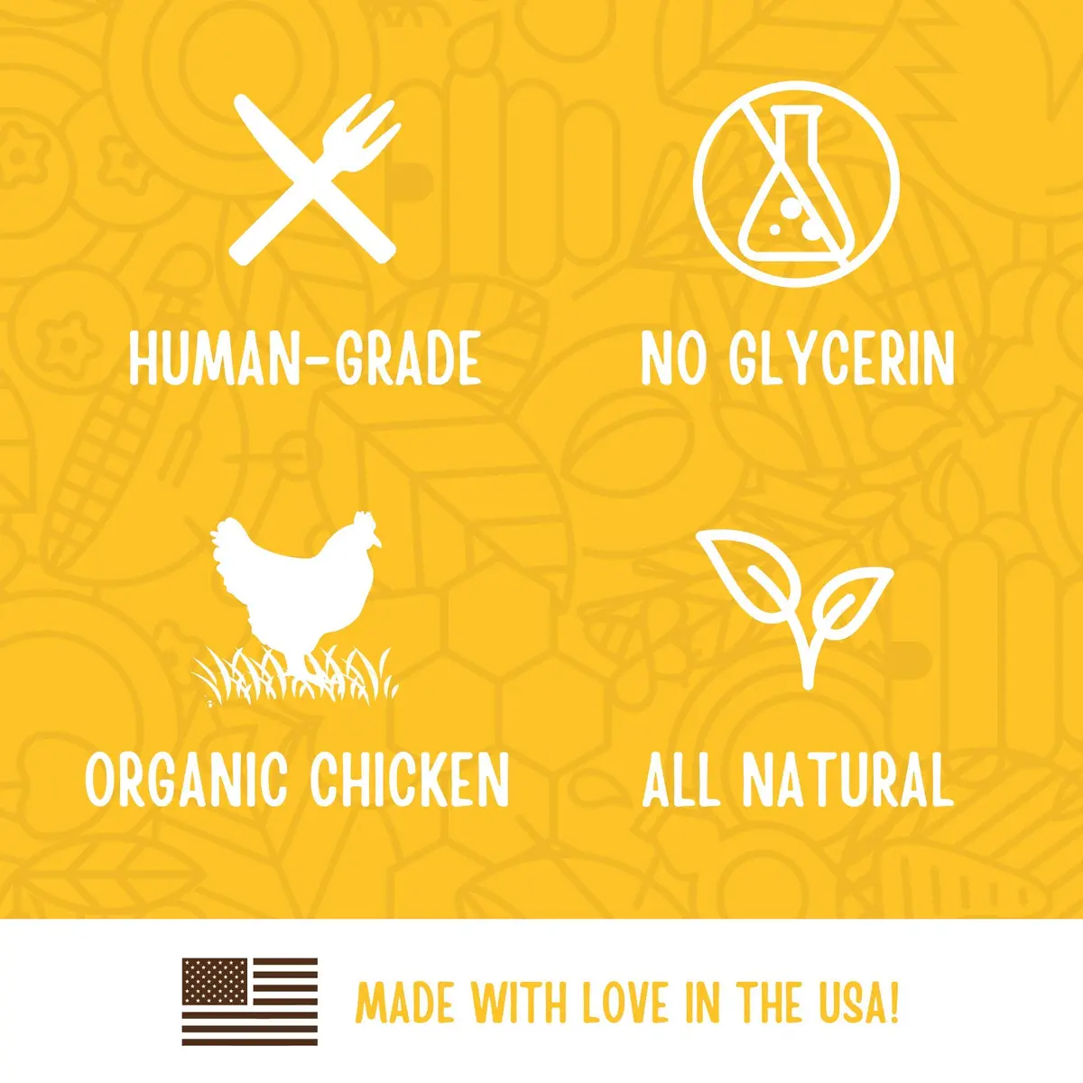 Full Moon USDA Organic Chicken Training Treats 175 Treats (181g/6oz) | Human-Grade, All Natural Dog Snacks - view 4