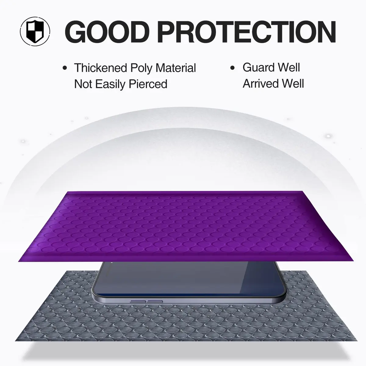 UCGOU Purple Bubble Mailers 50 Pack 10.16cm x 20.32cm (4"x8") | Opaque, Self-Seal, Padded Envelopes for Secure Shipping - view 5