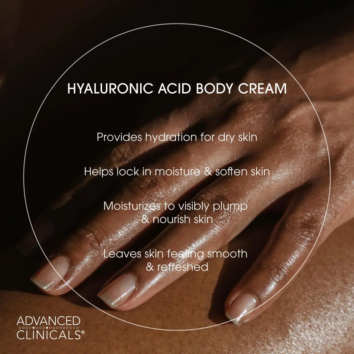 Advanced Clinicals Hyaluronic Acid Body Cream 473ml (16oz) | Hydrates & Plumps Dry Skin - view 4