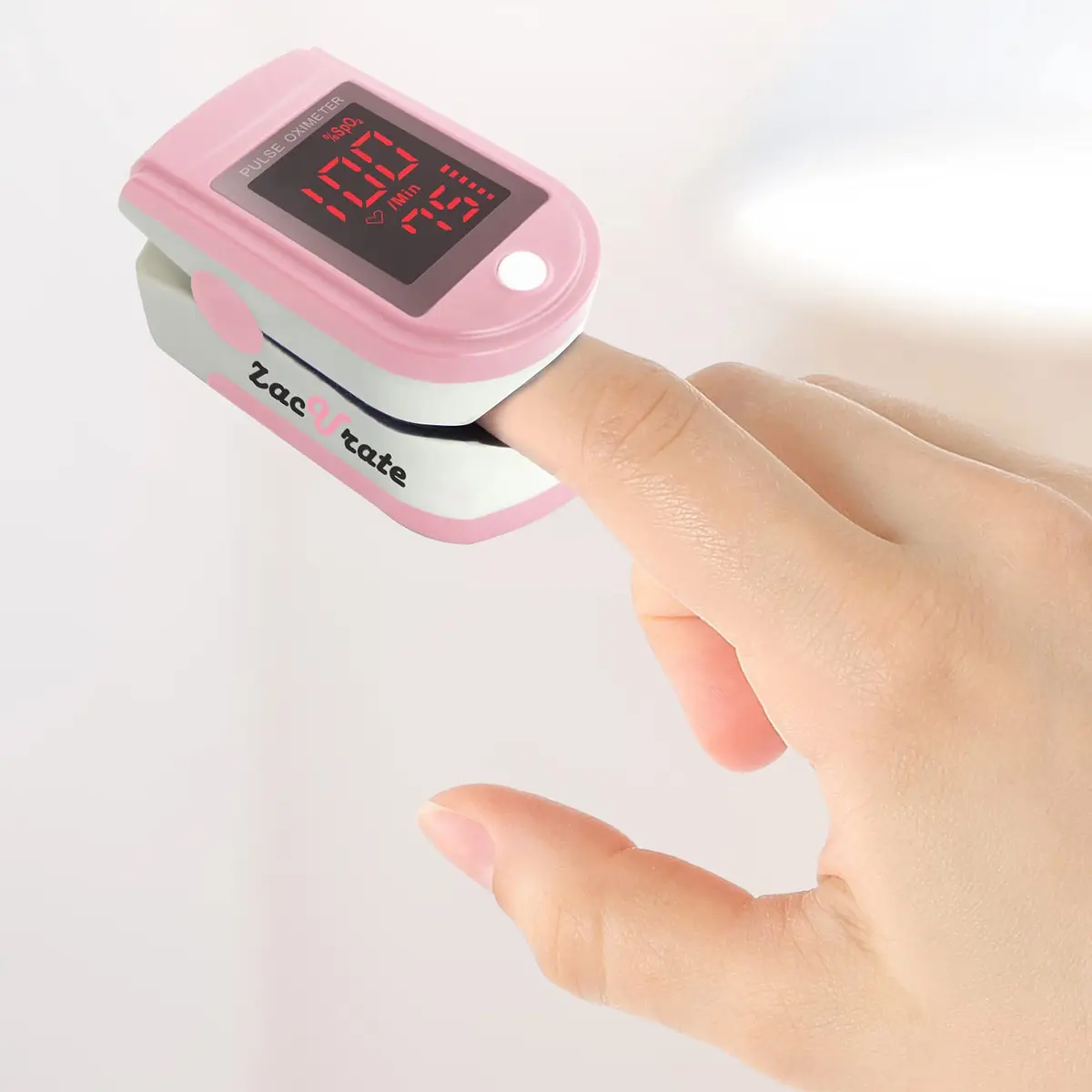 Zacurate Blood Oxygen Monitor Blushing Pink | Accurate SpO2 & Pulse Rate for Sports & Travel - view 3