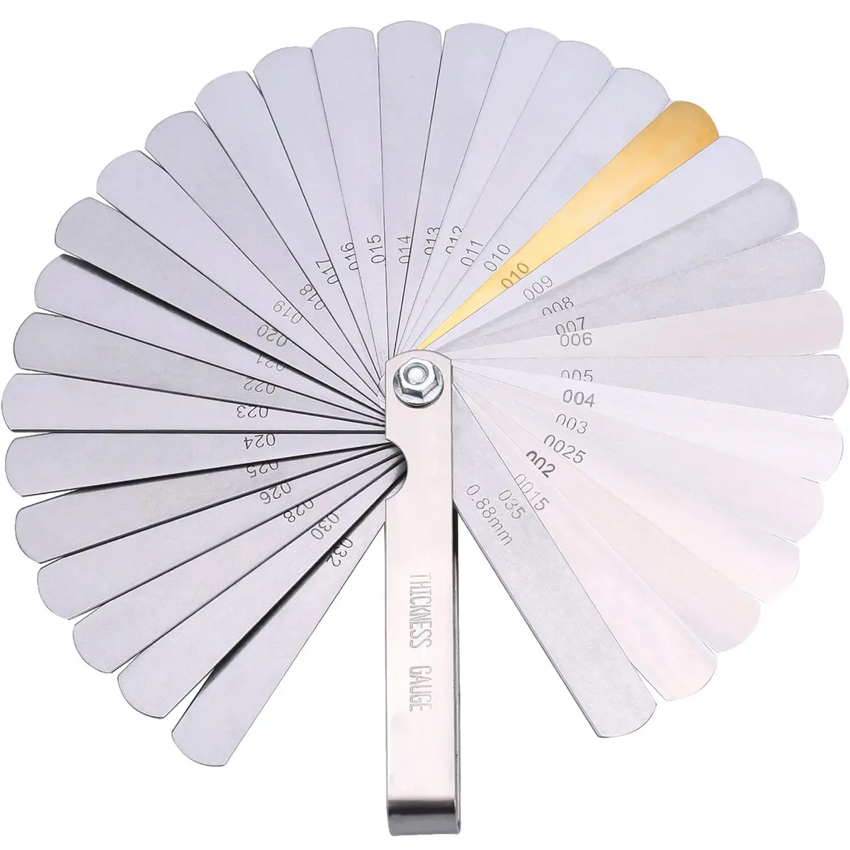 Hotop Feeler Gauges Imperial Measuring Tool Stainless Steel | 32 Blades Dual Marked Metric & Imperial - main product image