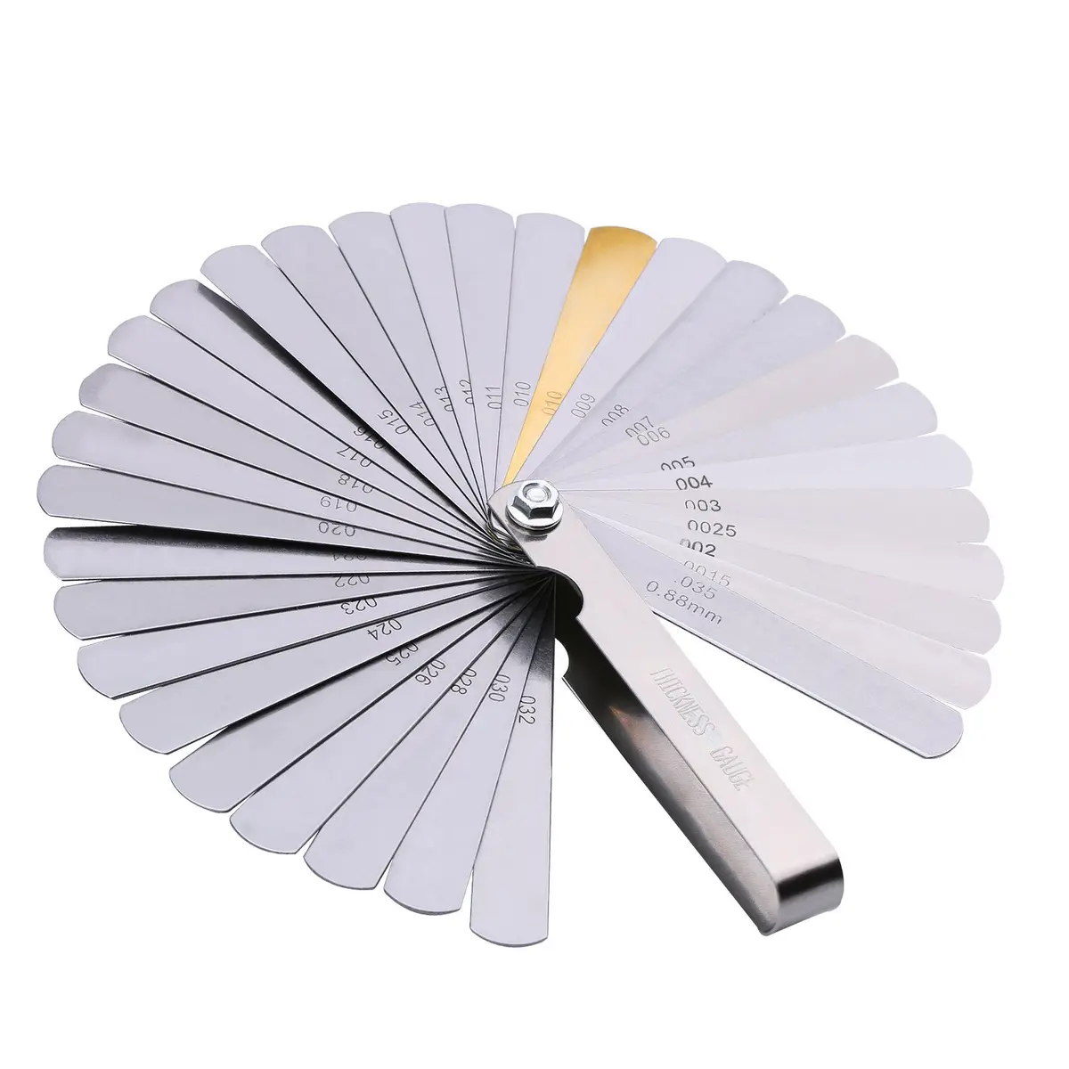 Hotop Feeler Gauges Imperial Measuring Tool Stainless Steel | 32 Blades Dual Marked Metric & Imperial - view 3