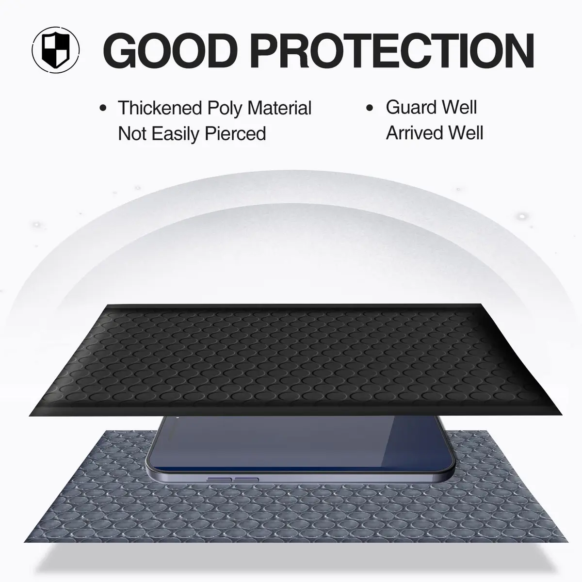 UCGOU Black Bubble Mailers 50 Pack, 10.16cm x 20.32cm (4"x8") | Opaque Padded Envelopes for Secure Shipping - view 5