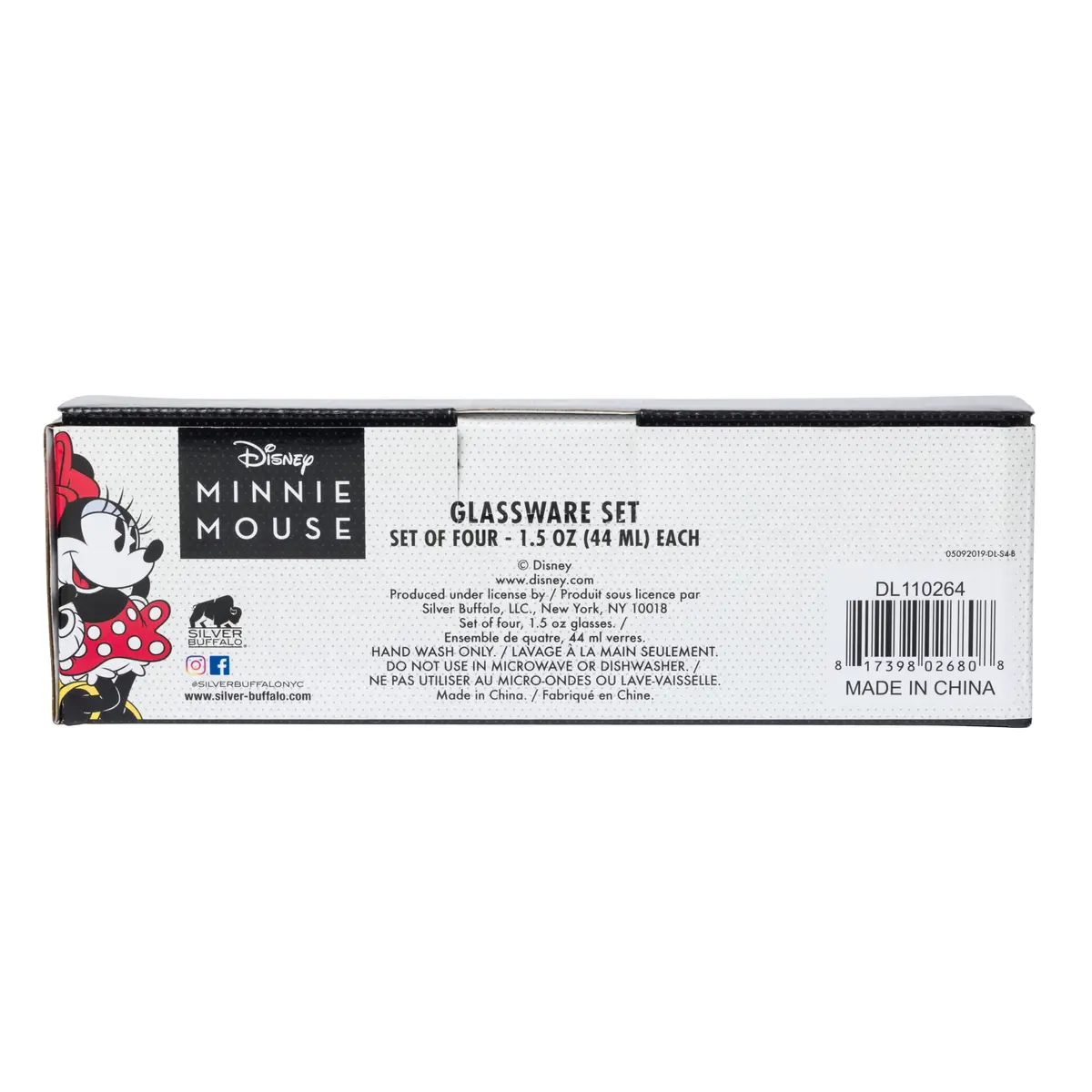 Silver Buffalo Disney Vintage Minnie Mouse Mini Glass Set 4 Count (1.5oz Each) | Officially Licensed Collectible Shot Glasses - view 8