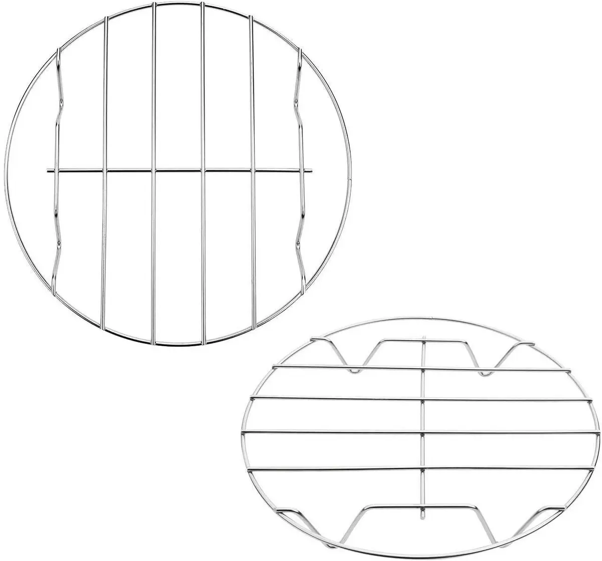 TamBee 2Pcs Stainless Steel Cooling Racks 7 & 8 Inch | Versatile Baking & Steaming - main product image
