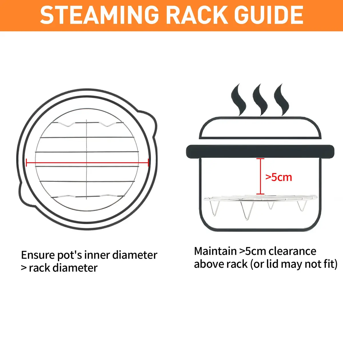 TamBee 2Pcs Stainless Steel Cooling Racks 7 & 8 Inch | Versatile Baking & Steaming - view 9