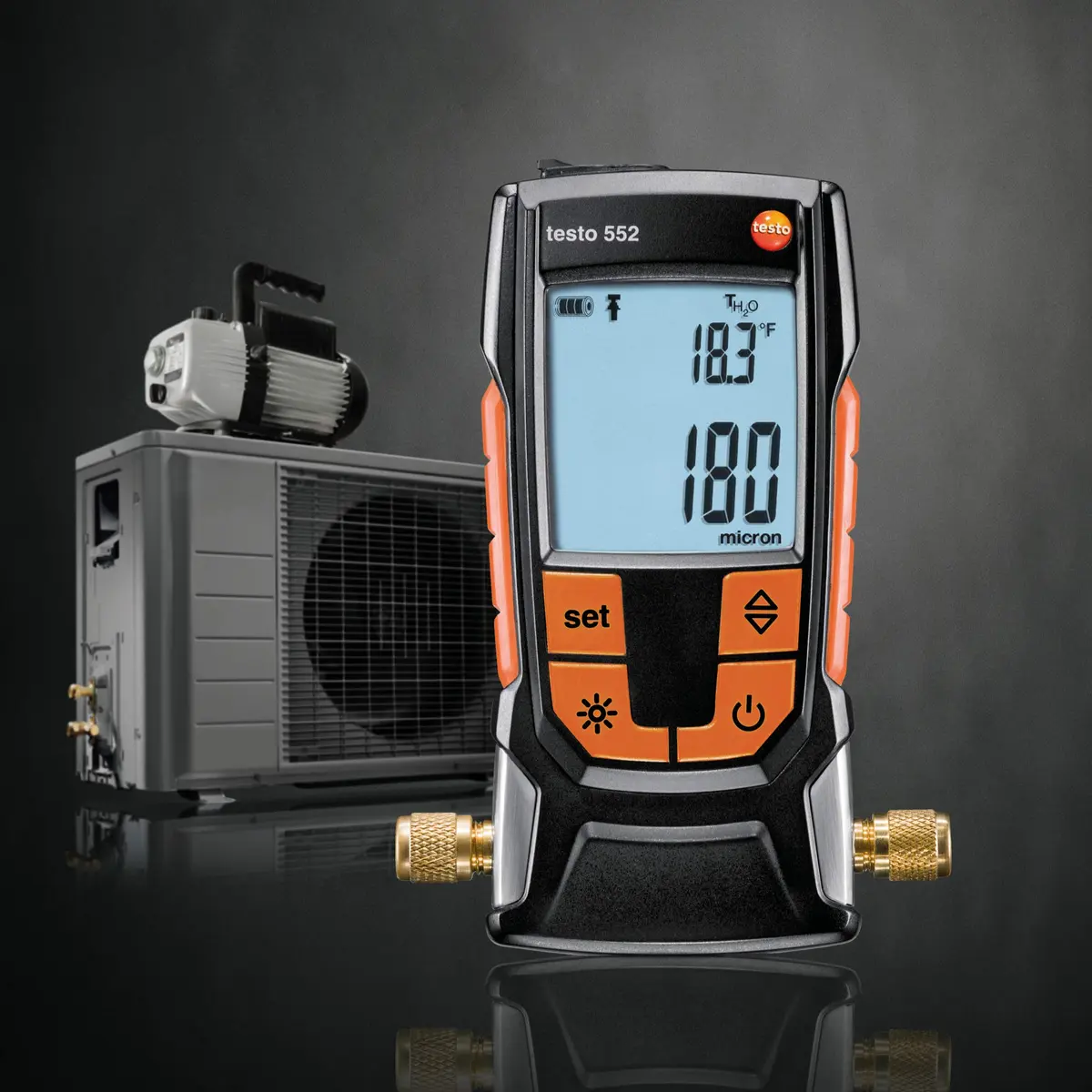 Testo 552 I Digital Vacuum Gauge with Bluetooth Support | Precise Micron & Micron Measurements - view 2