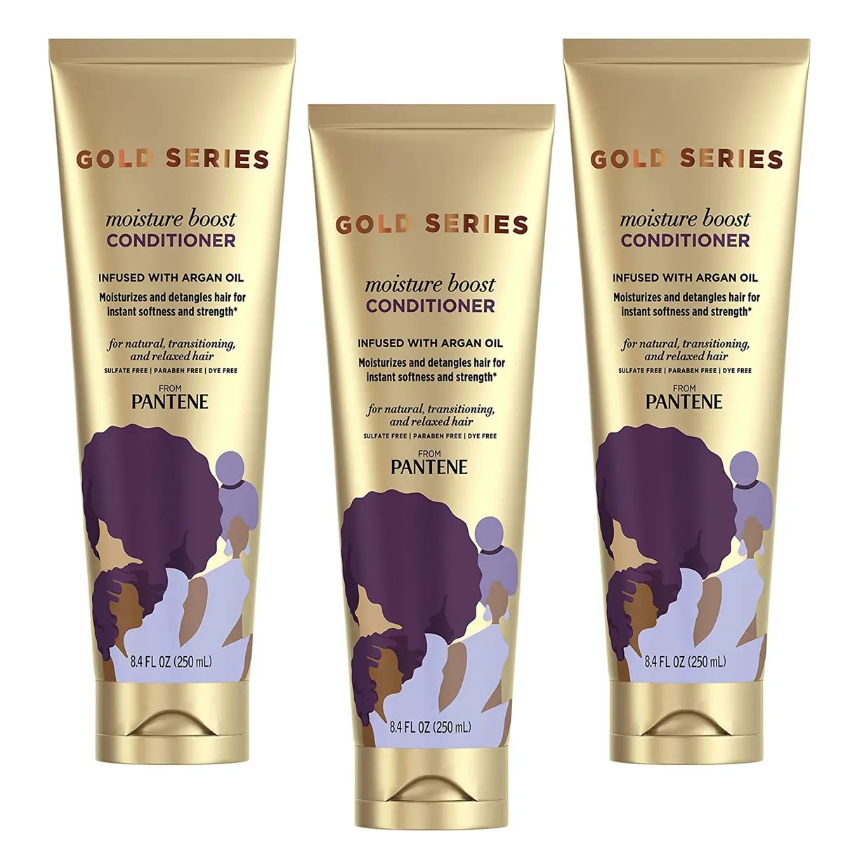 Pantene Gold Series Moist Boost Conditioner 250ml (8.4 Fl Oz) | Hydrates & Detangles - main product image