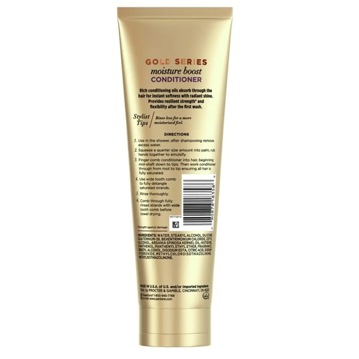 Pantene Gold Series Moist Boost Conditioner 250ml (8.4 Fl Oz) | Hydrates & Detangles - view 2