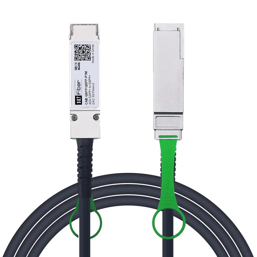H!Fiber 40Gb QSFP+ DAC Cable 2m | 40GBASE-CR4 Passive Twinax for Cisco & Open Devices - main product image