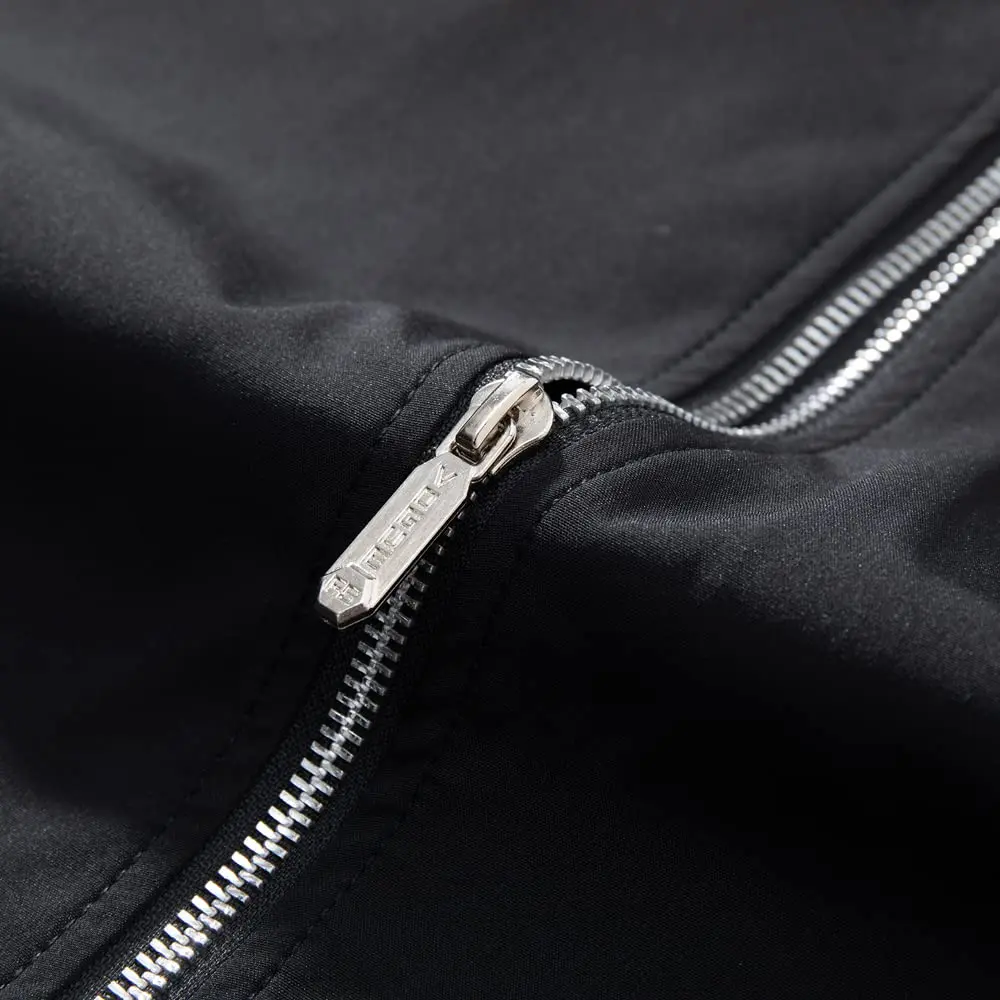 URBANFIND Men's Slim Fit Lightweight Sportswear Jacket Casual Bomber Jacket US M Black | Breathable, Stylish & Comfortable - view 2