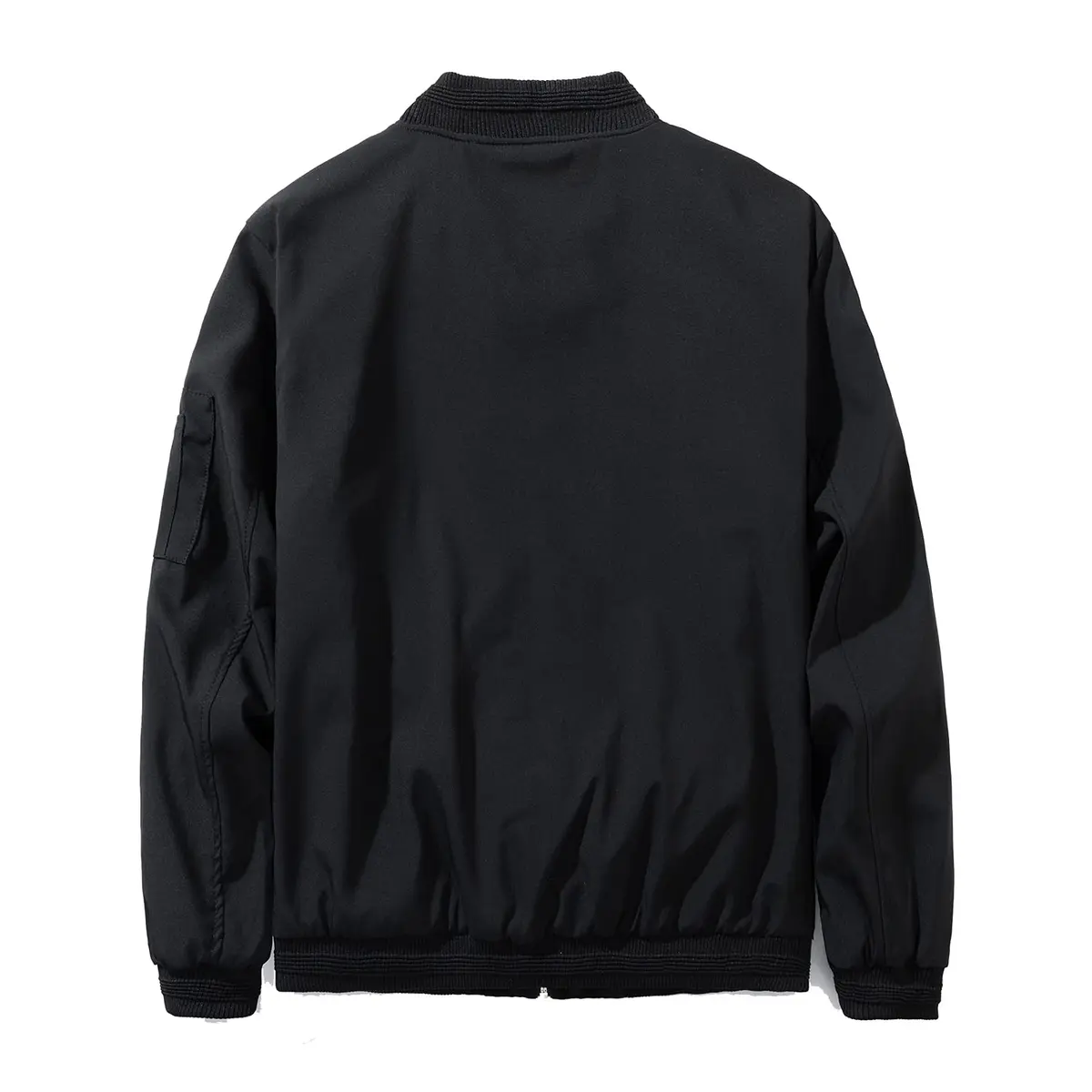 URBANFIND Men's Slim Fit Lightweight Sportswear Jacket Casual Bomber Jacket US M Black | Breathable, Stylish & Comfortable - view 3