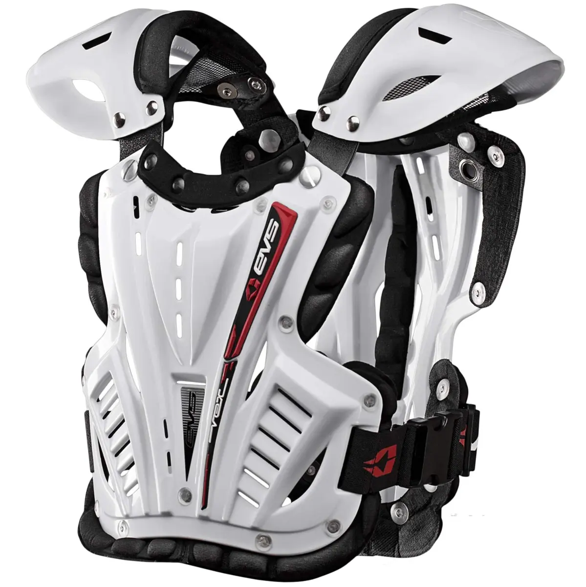 EVS Vex Impact Protection Gear White Small | Lightweight Chest & Spine Protector with Ventilation & Neck Compatibility - main product image