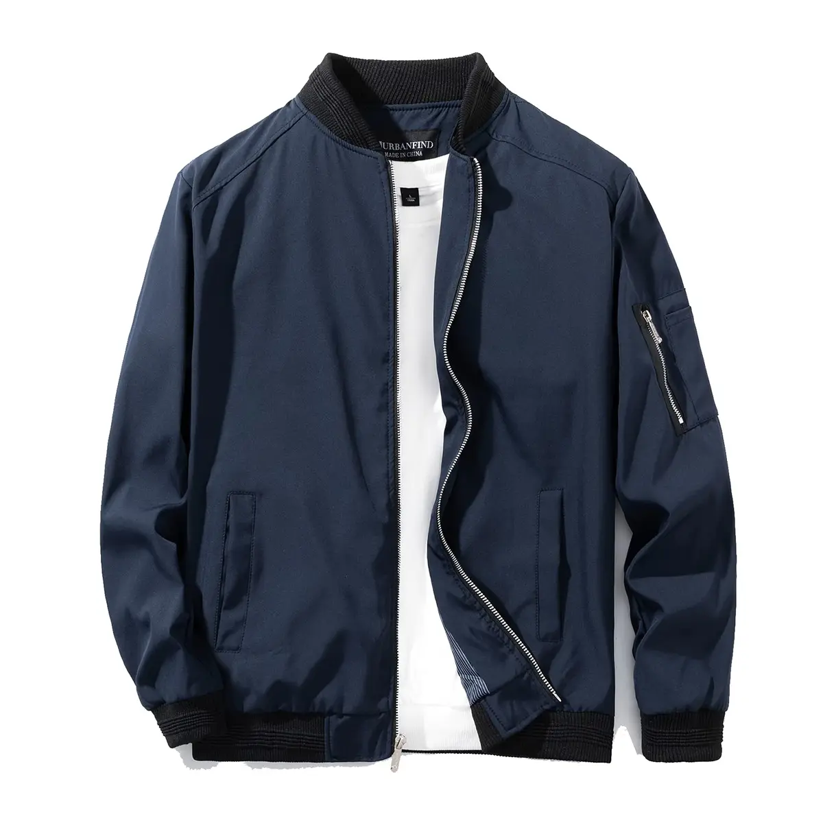 URBANFIND Men's Slim Fit Lightweight Sportswear Jacket Casual Bomber Jacket US S Blue | Breathable, Stylish & US S Size - main product image