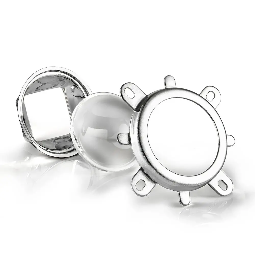 CHANZON 44mm 60 Degree LED Lens with Reflector and Bracket | Optical Glass for 20W-100W COB Chips - main product image