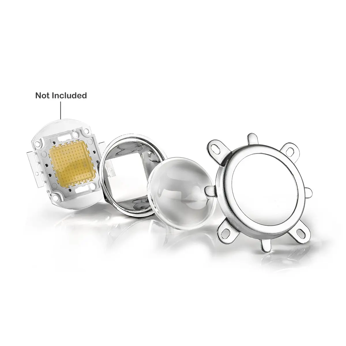 CHANZON 44mm 60 Degree LED Lens with Reflector and Bracket | Optical Glass for 20W-100W COB Chips - view 3