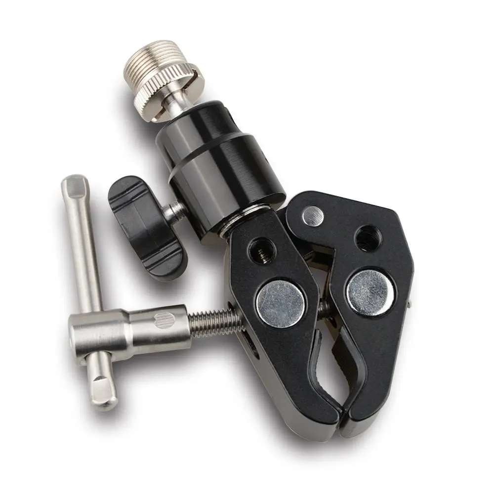 CAMVATE Mini Crab Clamp Articulated 1/4 Pack of 4 | Microphone Mounting Clamp with 360° Ball Head - view 5