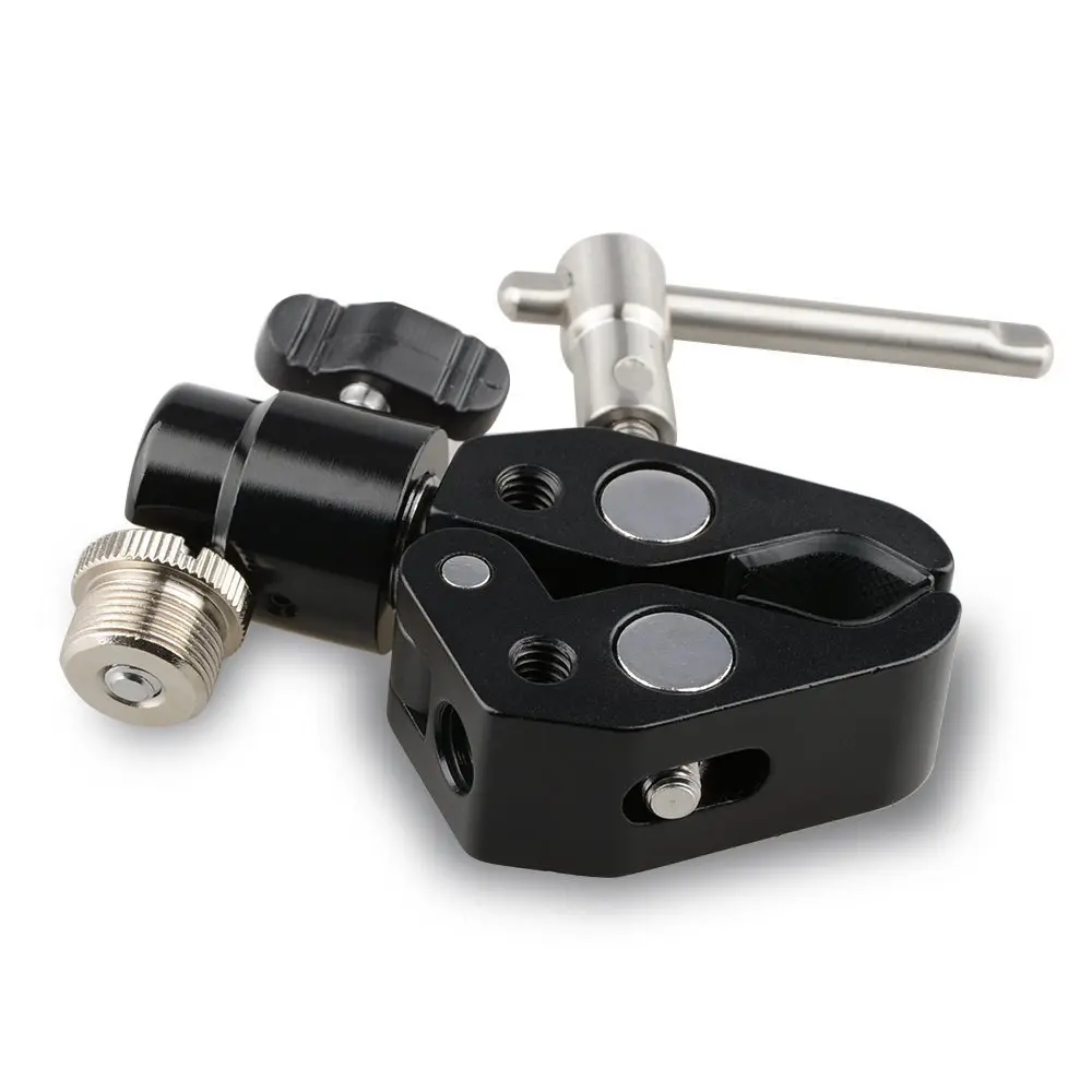 CAMVATE Mini Crab Clamp Articulated 1/4 Pack of 4 | Microphone Mounting Clamp with 360° Ball Head - view 6
