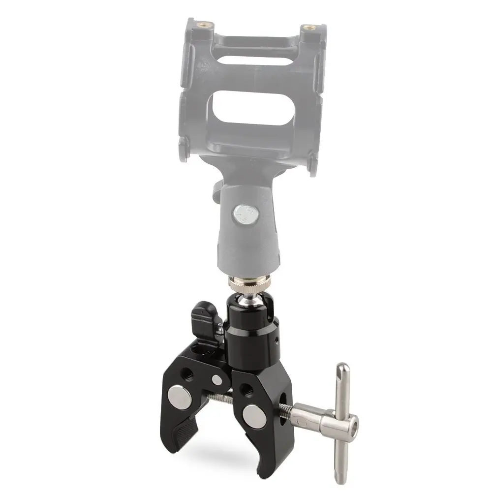 CAMVATE Mini Crab Clamp Articulated 1/4 Pack of 4 | Microphone Mounting Clamp with 360° Ball Head - view 3