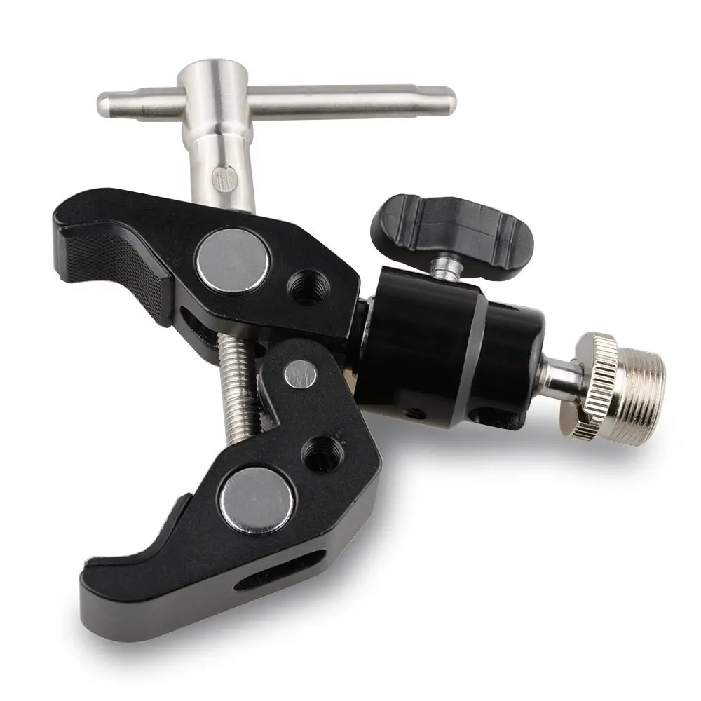 CAMVATE Mini Crab Clamp Articulated 1/4 Pack of 4 | Microphone Mounting Clamp with 360° Ball Head - view 4
