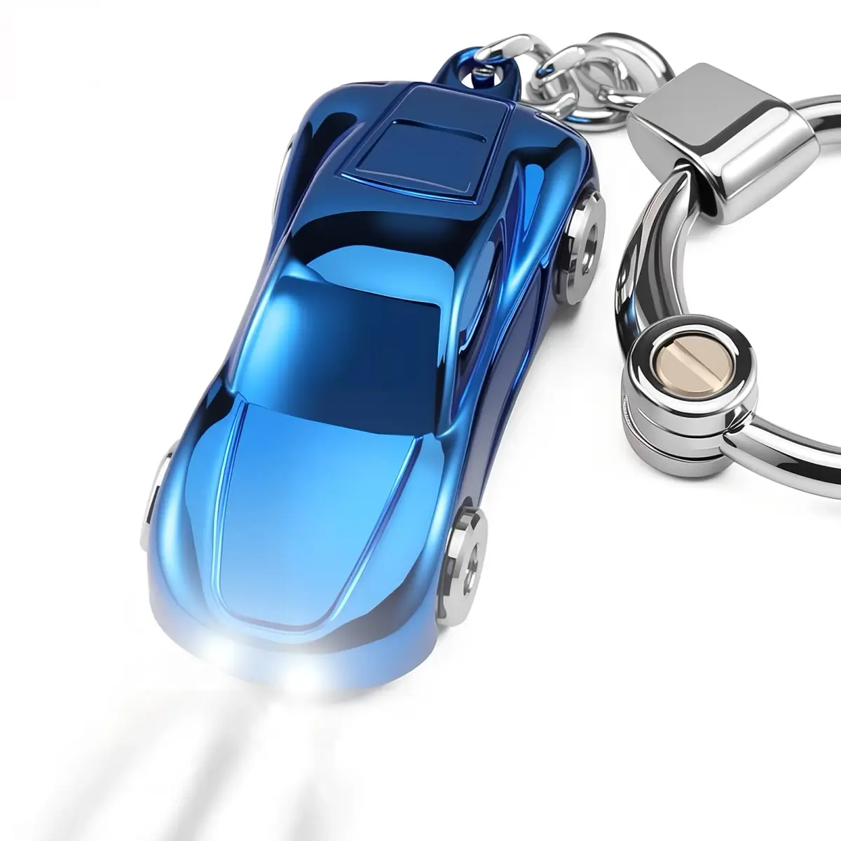 SOMGEM Car Keychain Flashlight, 2 Mode LED Key Ring, Colorful, 10.7 cm (4.2 inches) - main product image