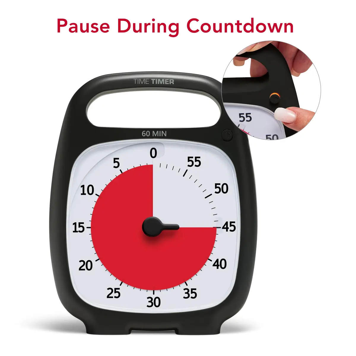 TIME TIMER Plus 60 Minute Desk Visual Timer | Silent, Portable & Stress-Free Time Management Tool - view 6