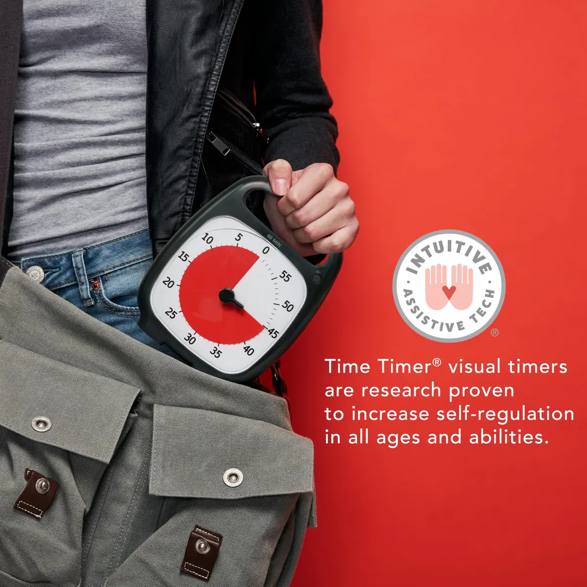 TIME TIMER Plus 60 Minute Desk Visual Timer | Silent, Portable & Stress-Free Time Management Tool - view 4
