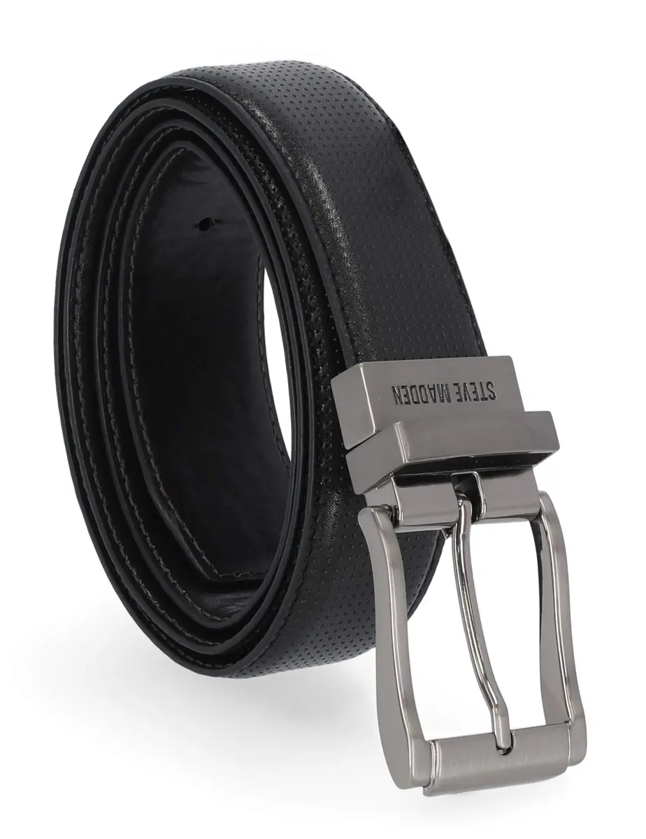 Steve Madden Reversible Men's Dress Casual Leather Belt, 32 | Versatile Reversible Leather Belt for Men - main product image