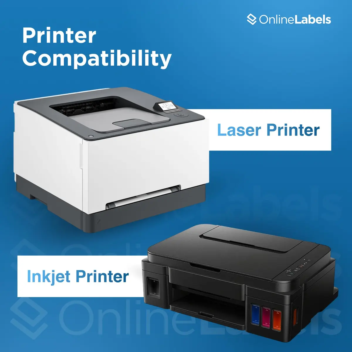 Online Labels Sticker Paper 8.5" x 11" White Matte | Permanent Adhesive, 250 Sheets, Inkjet & Laser Compatible - view 7