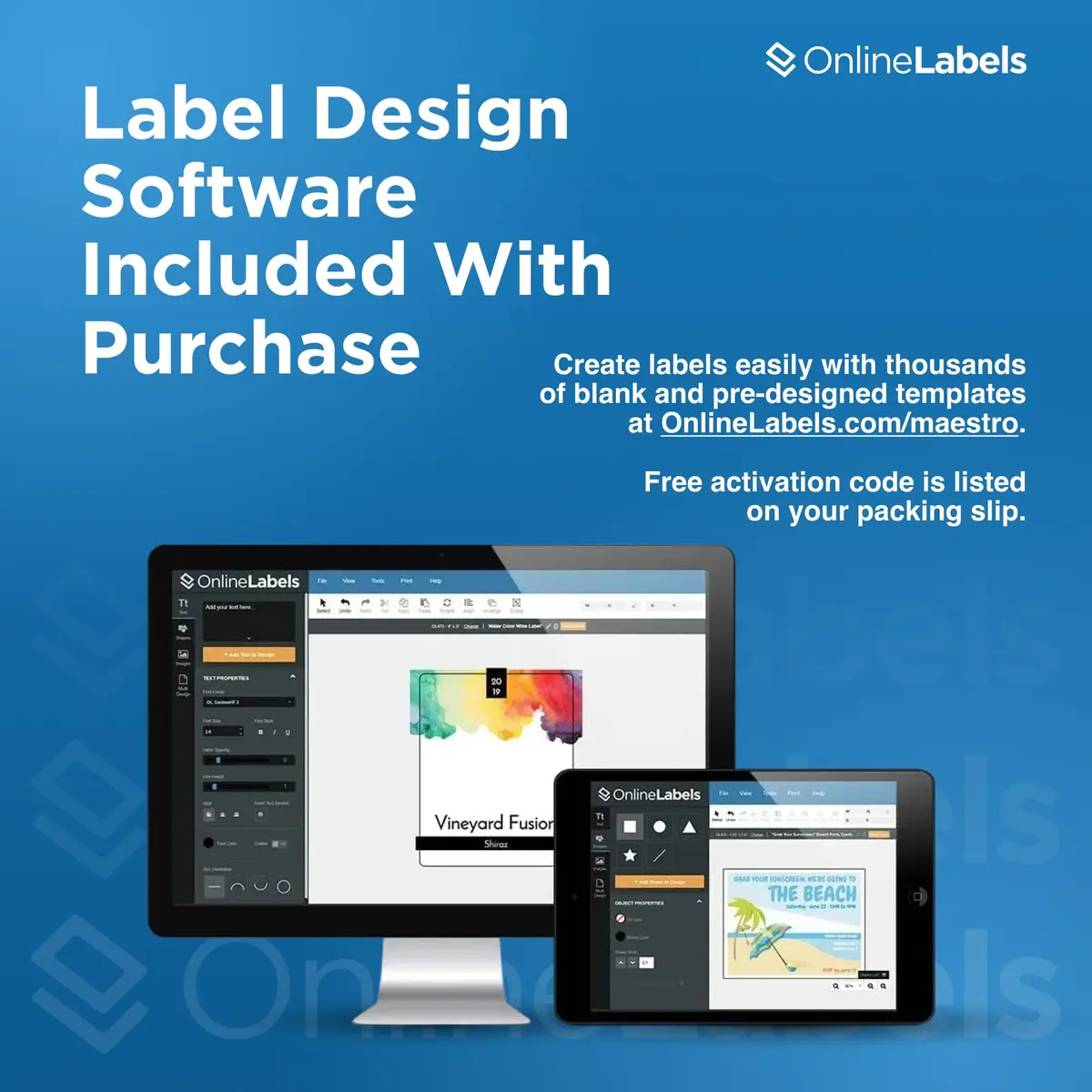 Online Labels Sticker Paper 8.5" x 11" White Matte | Permanent Adhesive, 250 Sheets, Inkjet & Laser Compatible - view 9