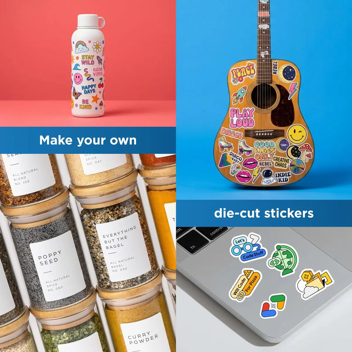 Online Labels Sticker Paper 8.5" x 11" White Matte | Permanent Adhesive, 250 Sheets, Inkjet & Laser Compatible - view 4