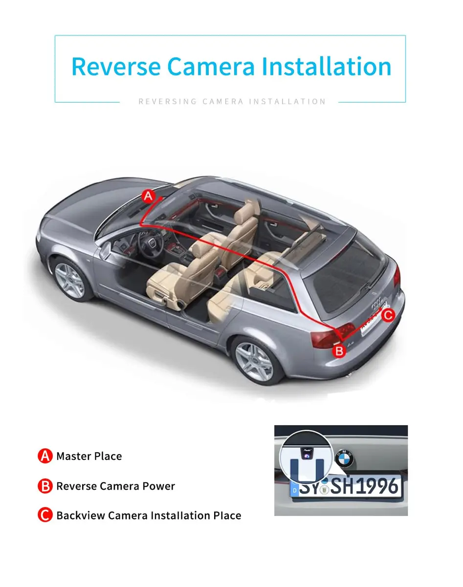 NOAUKA Waterproof IP69 Night Vision Car Rear View Camera 170° | HD Color CCD Backup Parking - view 6