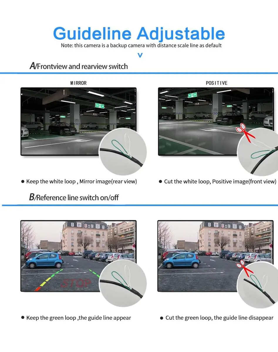 NOAUKA Waterproof IP69 Night Vision Car Rear View Camera 170° | HD Color CCD Backup Parking - view 5