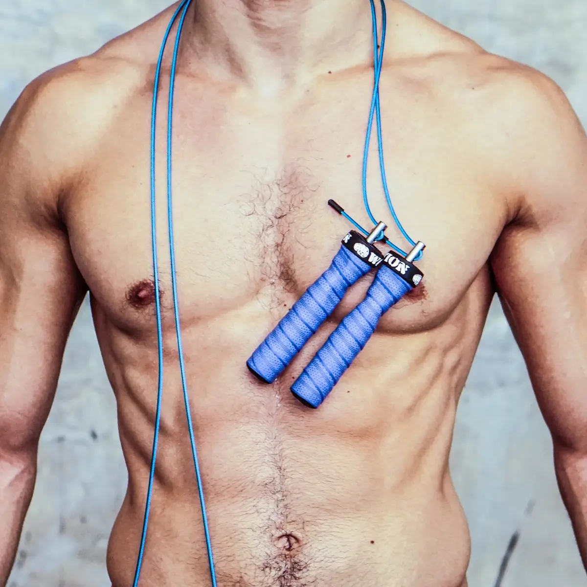 WOD Nation Adjustable Jump Rope Blue 3.5m (11 ft) | Dual Cable Speed & Weighted Workout - view 7