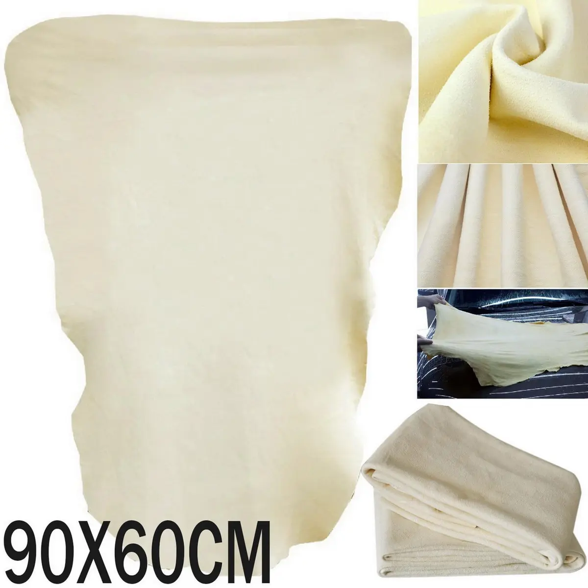 VANANA Car Nature Chamois Leather Washing Cloth 60x90cm | Super Absorbent & Gentle - view 2