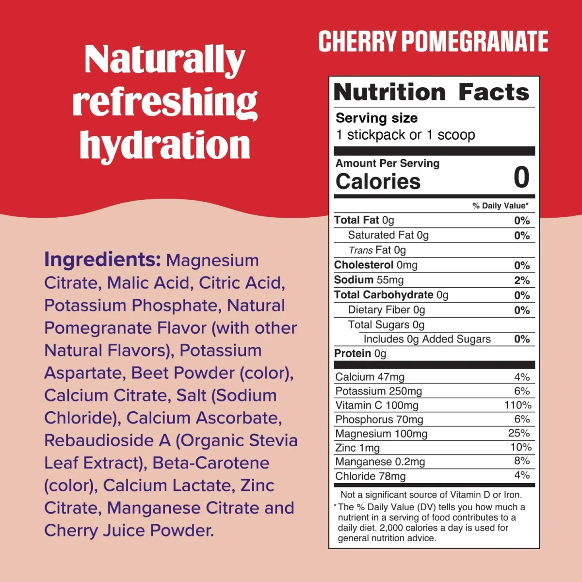 Ultima Replenisher Cherry Pomegranate Electrolyte Powder Stickpacks 20 Count (2.4 oz) | Sugar-Free Hydration with 6 Key Electrolytes - view 3