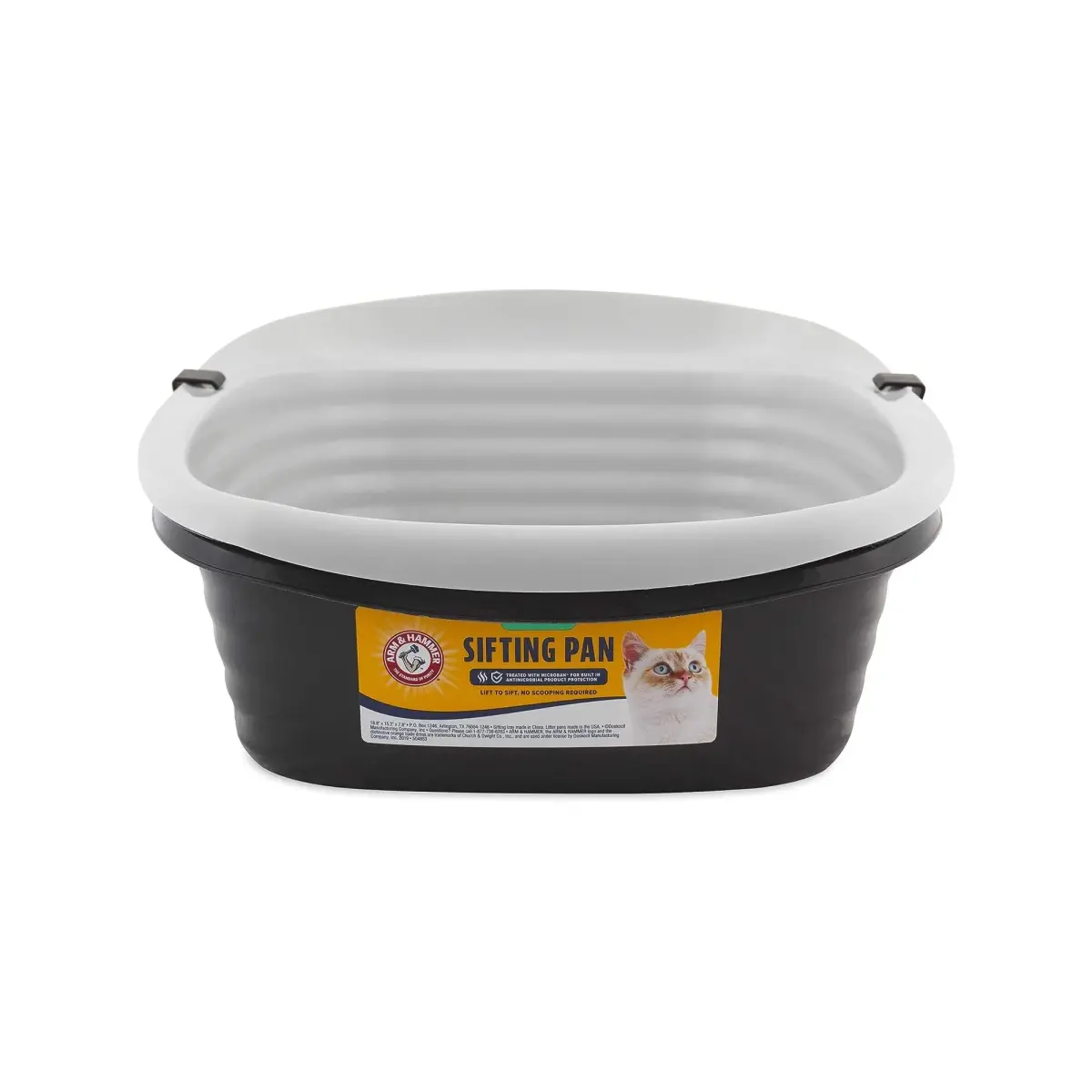 Arm & Hammer Large Sifting Litter Box | 48.3 cm (19 in) Black Open Tray - view 2