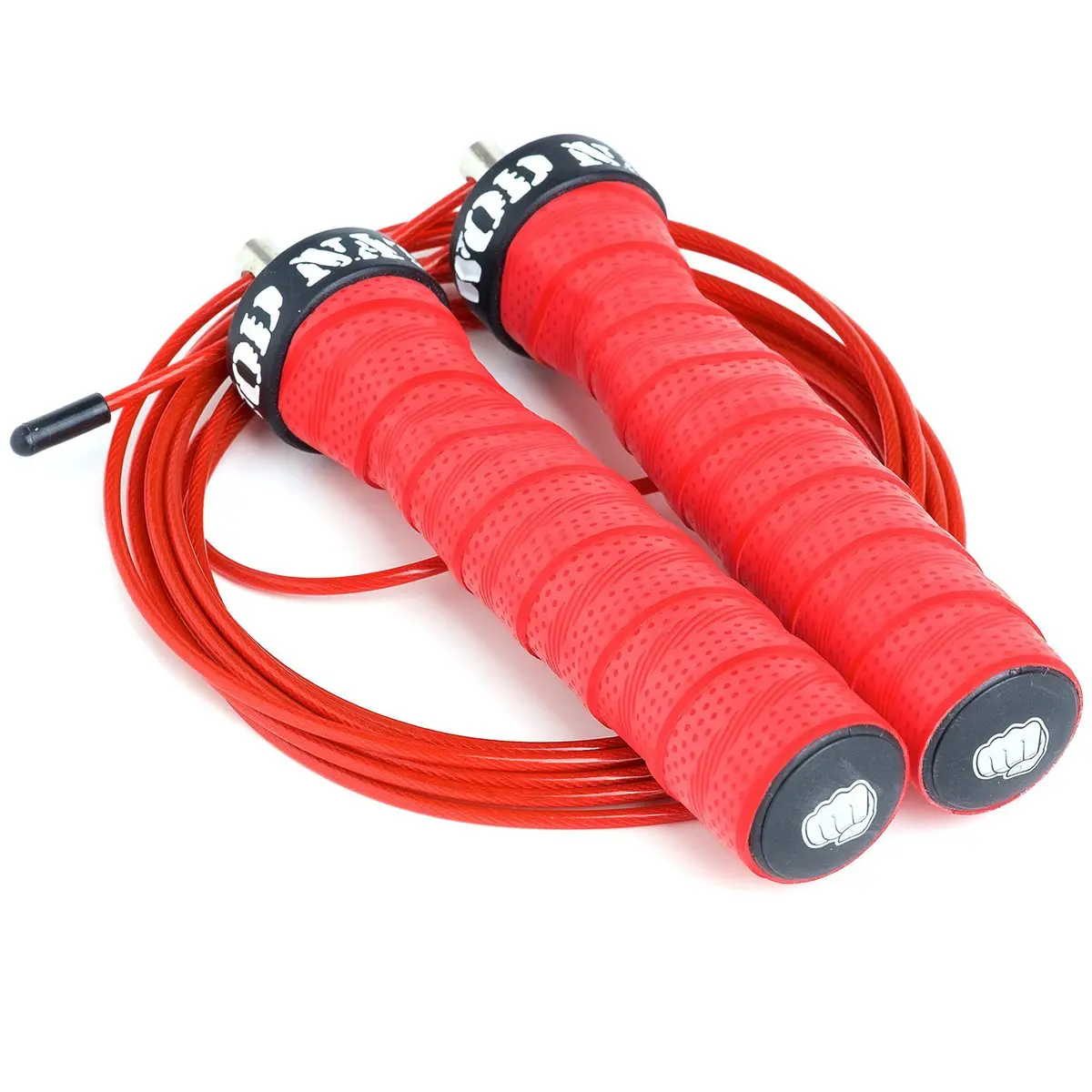 WOD Nation Alloy Steel Jump Rope with Two-Cable Design & Travel Bag, 11 ft (3.35 m) | Adjustable Speed Rope for Fitness — Red - view 3