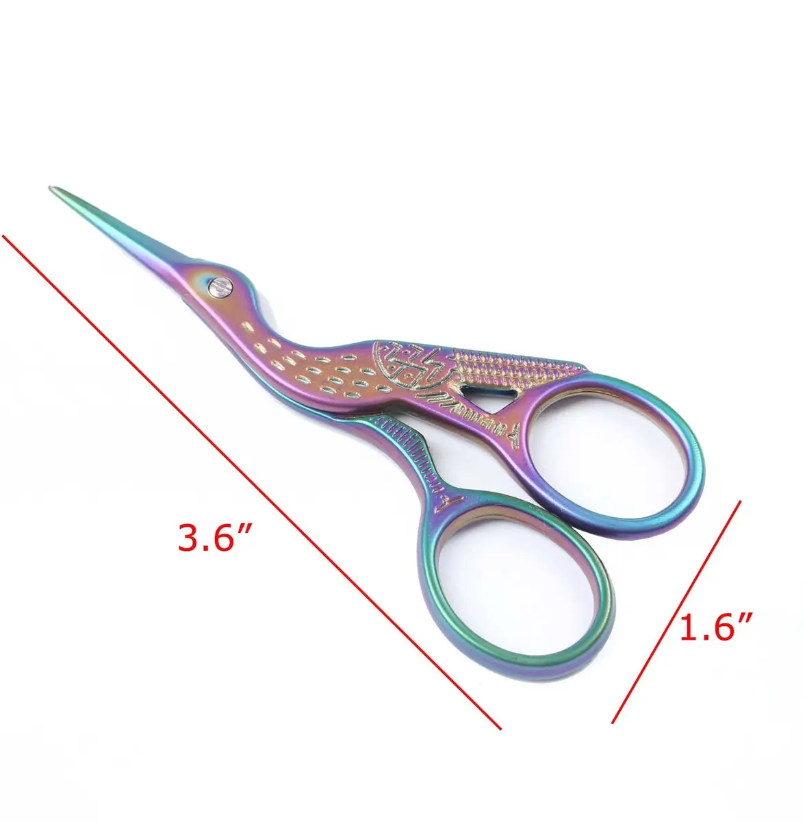 BIHRTC Stainless Steel Stork Scissors 9.2cm (3.6 Inch) | Classic Crane Design for Embroidery & Craft - view 5
