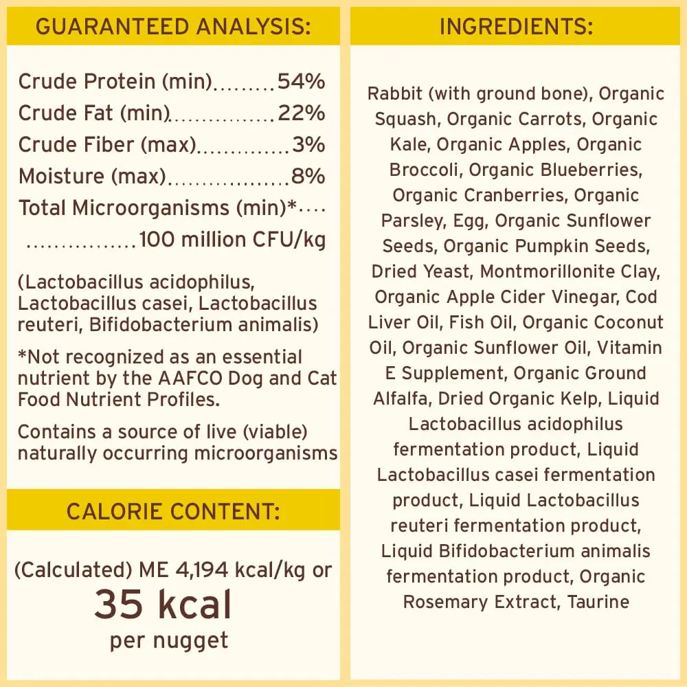 Primal Freeze Dried Raw Dog Food Nuggets Rabbit 14 oz | Complete & Balanced Nutrition for Dogs - view 7