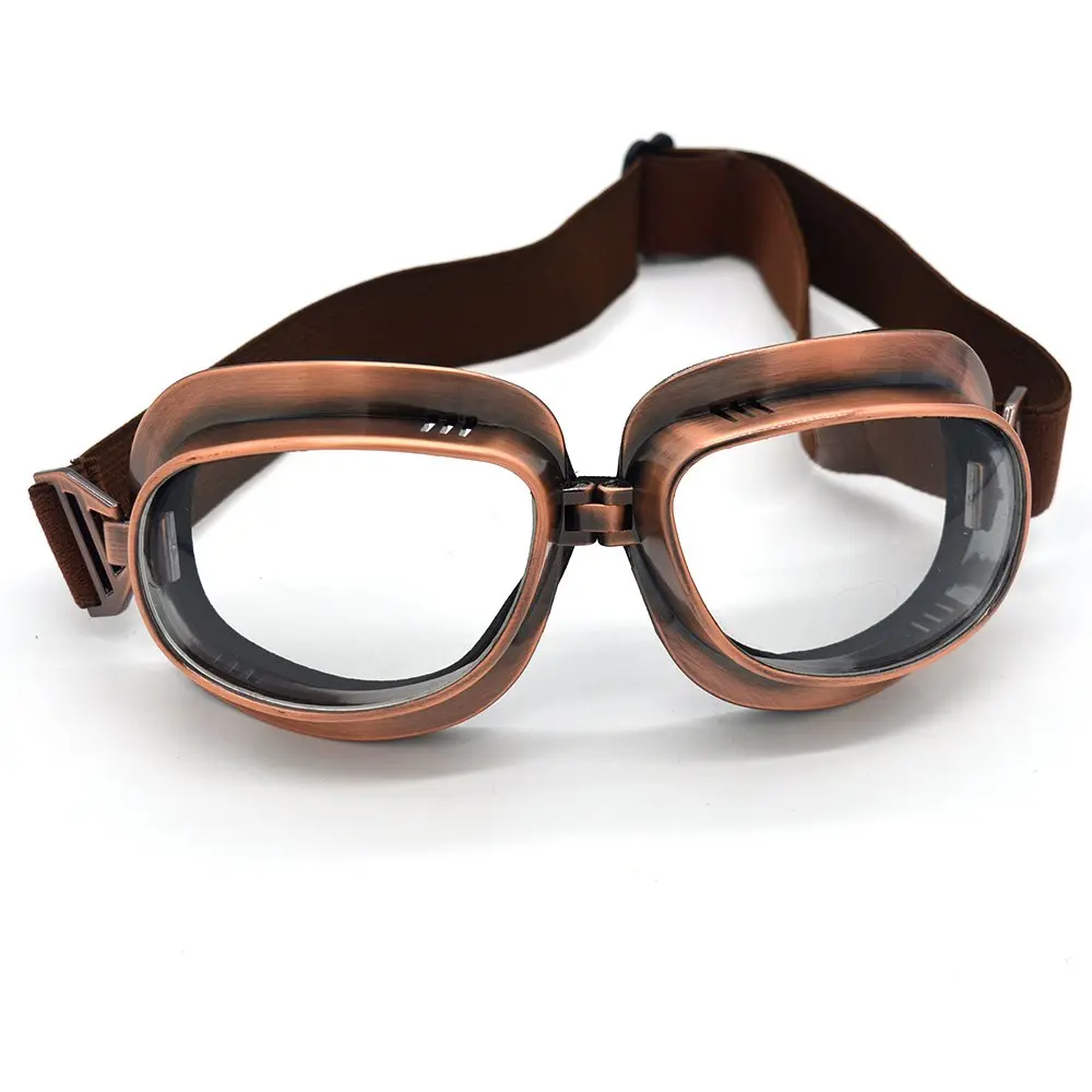 evomosa Motorcycle Goggles Vintage Pilot Goggle for Half Helmet | Retro Motocross Eyewear - main product image