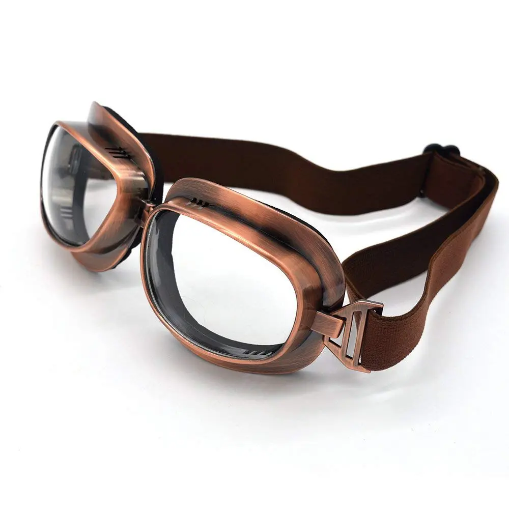 evomosa Motorcycle Goggles Vintage Pilot Goggle for Half Helmet | Retro Motocross Eyewear - view 5