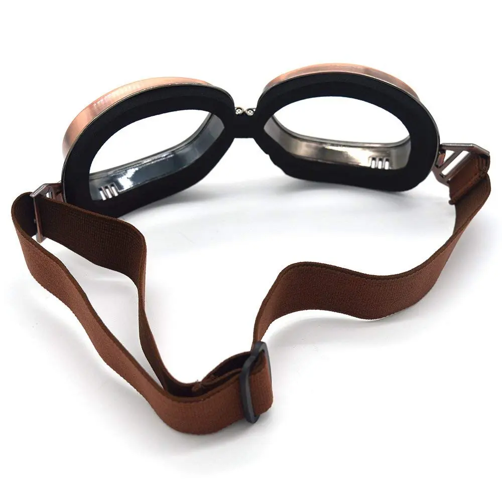 evomosa Motorcycle Goggles Vintage Pilot Goggle for Half Helmet | Retro Motocross Eyewear - view 3