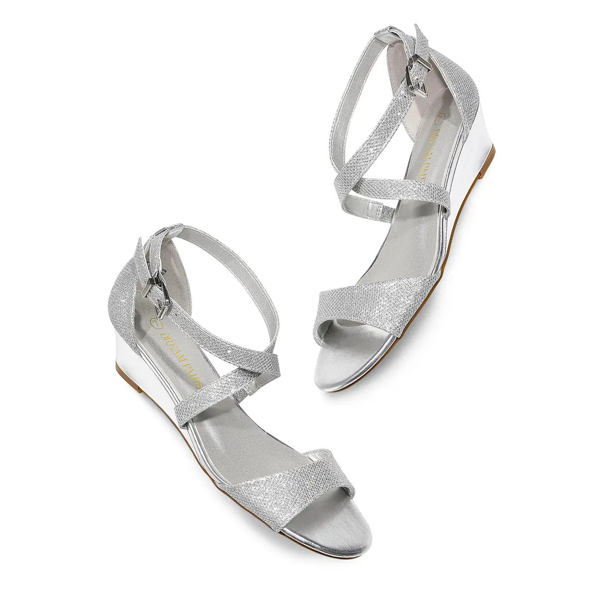 DREAM PAIRS Women's Low Wedge Sandals Ankle Strap Heel Sandal Open Toe Dress Summer Shoes, Size 8 (25mm/1" Heel) | Chic & Stable for Indian Occasions - view 5